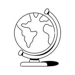 Global Globe for STEM Hand-drawn Icon