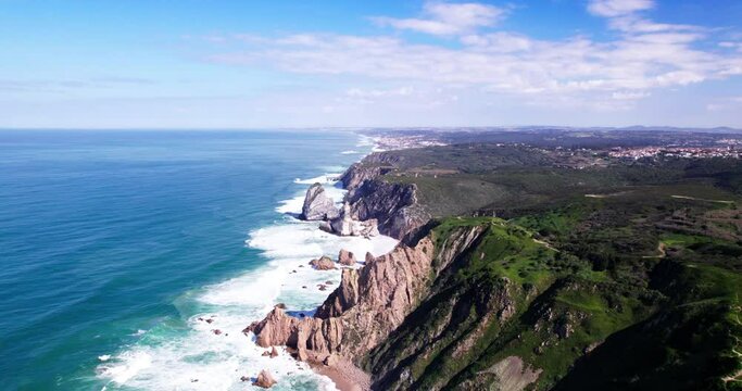 West coast of Atlantic Ocean near Cabo da Roca, Portugal