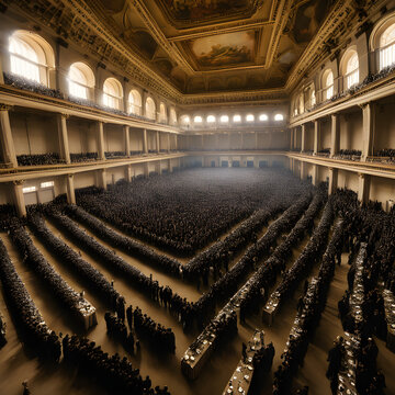 the majesty of a large crowd, generative ai
