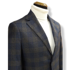 men's wool check blazer 