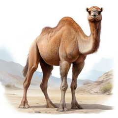 Realistic Camel Roaming Sand
 , Medieval Fantasy RPG Illustration