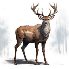 "Graceful Deer in Nature"
 , Medieval Fantasy RPG Illustration