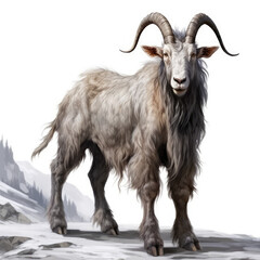 Realistic Goat in Digital Art
 , Medieval Fantasy RPG Illustration