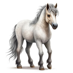 Realistic Pony in Natural Surroundings
 , Medieval Fantasy RPG Illustration