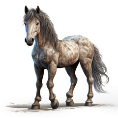 Obraz premium Realistic Pony in Digital Art , Medieval Fantasy RPG Illustration