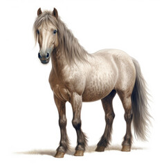 Naklejka na ściany i meble Realistic Pony in Digital Art , Medieval Fantasy RPG Illustration