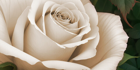 Beautiful white rose close up. Floral background. Soft focus.