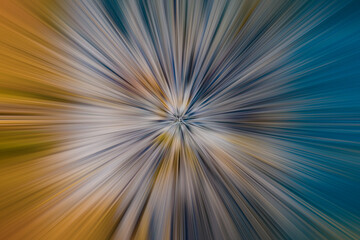 Blue and yellow contrast saturated acceleration