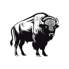 buffalo isolated on white background