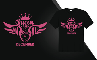 Queen are born in july birthdays tshirt design Vector
