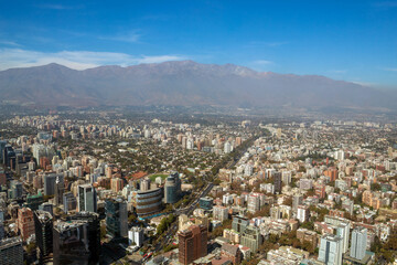 Fototapeta na wymiar view of the city of Santiago Chile 