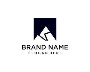 black mountain stone logo design template