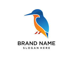 bird character logo design template