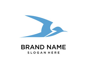 blue bird logo design template