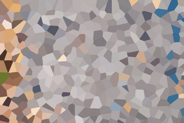 Illustration of grey, blue and yellow crystals