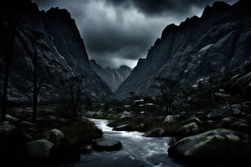 A majestic rock majestically emerges from the sea, its rugged surface shaped by the relentless waves over time. The contrasting textures and colors of the rock and water create a captivating spectacle