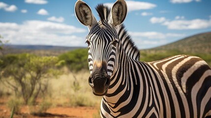 Fototapeta na wymiar Zebra on safari