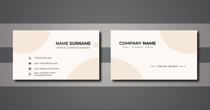 One color Editable Business Card Template 2023 and 2024, Minimalist and modern Business Cards,  Simple Business Card, Printable Business Card Template.