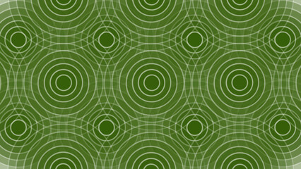 Green abstract background with circles