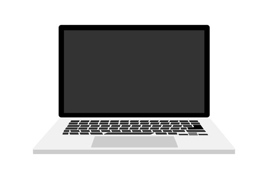 laptop isolated on white background, png image