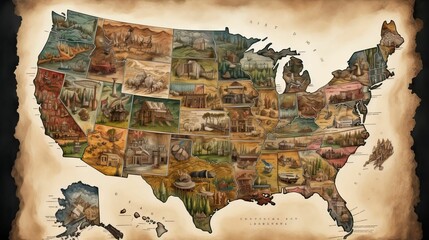 a map with all the states labeled in it is of a variety