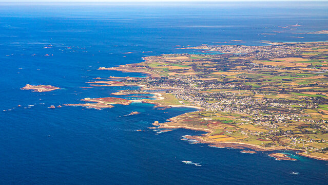 brest fnistere in french britania atlantic ocean coastline between le conquet and vierge island