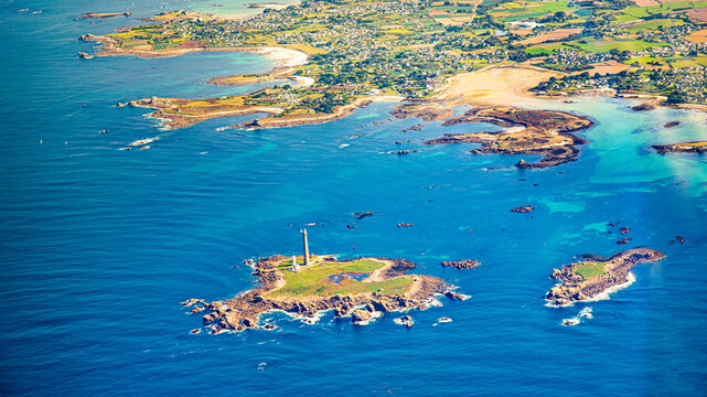 brest fnistere in french britania atlantic ocean coastline between le conquet and vierge island