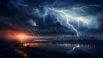 Fototapeta na wymiar Beautiful tempest illustration