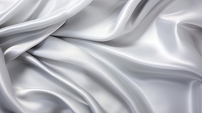silver satin background - generative ai