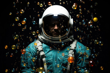 A mesmerizing piece of interstellar art, created by an alien artist, blending light, sound, and intricate patterns to evoke emotions and transcend cultural boundaries | ACTORS: Interstellar Art | LOCA