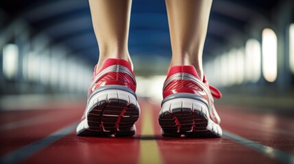 Feet close-up in stylish, modern and comfortable sneakers on a treadmill. Health, sport concept