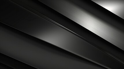 Abstract black metal background with stripes, 3d rendering, 3d illustration, dark silver aluminum...