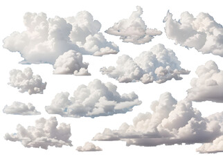 White clouds  isolated on transaprent  background
