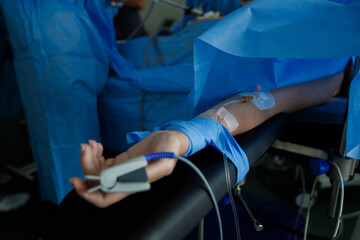 Measurement of blood oxygen saturation during surgery