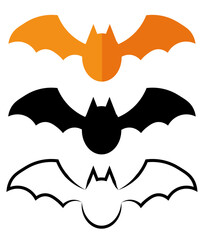Bat logo animal and vector wings black halloween vampire illustration design bat icon