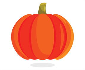 Orange Pumpkin Fall Decor Thanksgiving Premium Vector