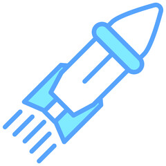 Missile icon are typically used in a wide range of applications, including websites, apps, presentations, and documents related to military topics.