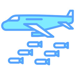 Bomber icon are typically used in a wide range of applications, including websites, apps, presentations, and documents related to military topics.