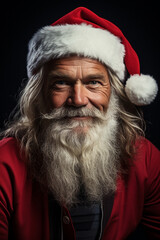 photoshoot of Santa Claus. working and smilling