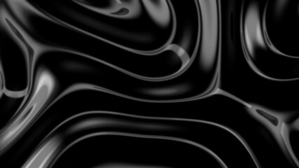 Smooth silk wavy black cloth. Abstract noise dark background.