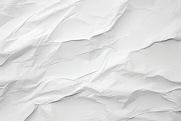 Obraz premium Recycled crumpled wrinkled white paper background. Old paper texture for cards, flyers, poster. Abstract backdrop