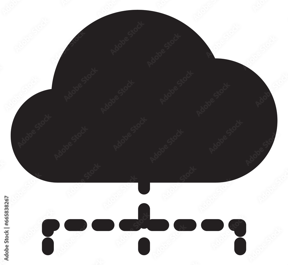 Poster data cloud icon. web server technology symbol