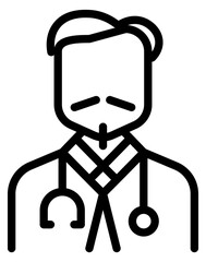 Male doctor profile picture. Medical worker icon