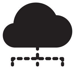 Data cloud icon. Web server technology symbol