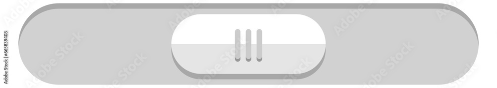 Poster gray active slider. interface element. button toggle