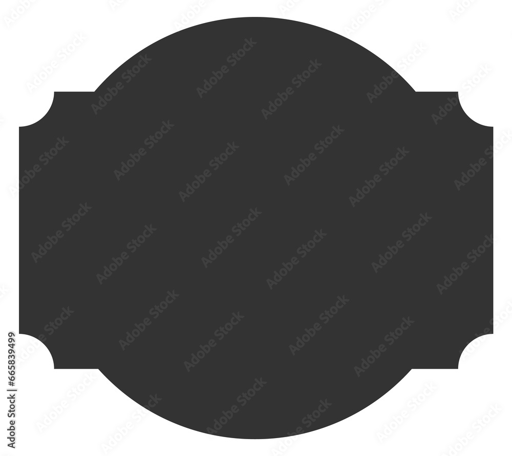 Canvas Prints vintage label black shape template. decorative badge