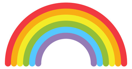 Rainbow curve icon. Color gay pride shape