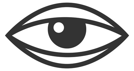 Eye black icon. Vision symbol. Optical logo - obrazy, fototapety, plakaty
