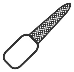 Nailfile icon. Finger nails care equipment symbol