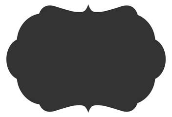 Decorative retro badge. Vintage label black silhouette